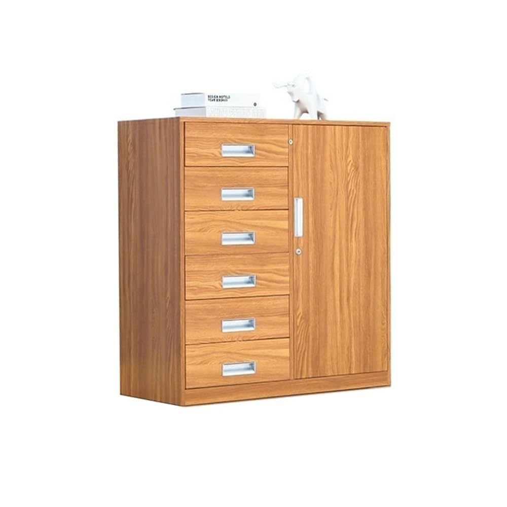 Aioneer Natural File Cabinet 6 Drawer Cabinet Household Multifunctional Storage Cabinet Metal Data File Organizer Office File Cabinet Filing Cabinet