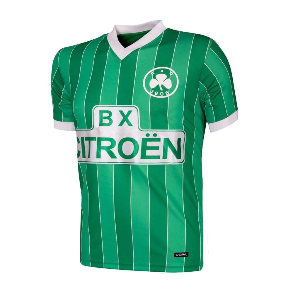 Panathinaikos FC 1984-85 Retro Football Shirt, Green, XXL