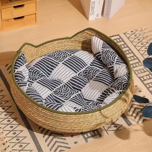 Cama de gato de cuerda de algodón trenzado lavable de 35x35 cm para sofá 6