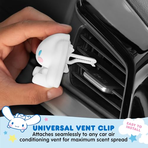 Image of Carbella Hello Kitty Car Air Freshener - Cute and Long-Lasting Cinnamoroll Air Freshener for Car, Easy Clip-On Hello Kitty Car Accessories, Odor Eliminator, Fun Scents, 30 Days Freshness, White /Blue