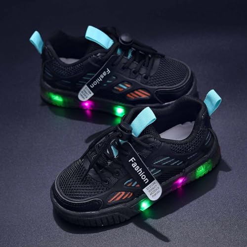 IWIHMIV Kids Sneakers Boys Slip On Light Up Shoes Girls Tennis Lightweight Breathable Athletic Shoes4