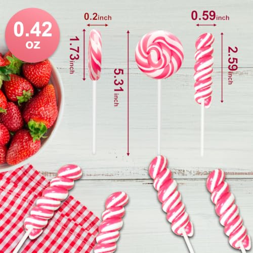 Pink White Lollipops Candy Suckers Twist & Swirl 32 Ct For Party Favors - image 4