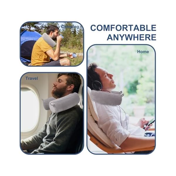 Twist Memory Foam Travel Pillow Neckchinshoulderlumbar And Leg Support For Adult Airplane Travelingbustrain And Office Blue