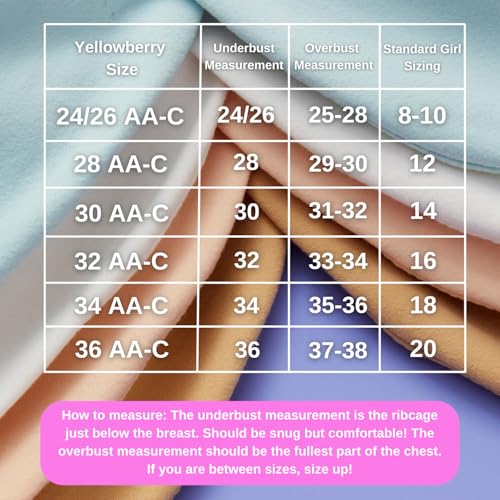 Yellowberry Butter Bra – Soft Full Coverage Everyday Bra for Girls, Tweens & Teens; Wireless, Adjustable & Convertible Straps; First Training Bra with Hook-and-Eye Closure (34 AA-C, Pebble)4
