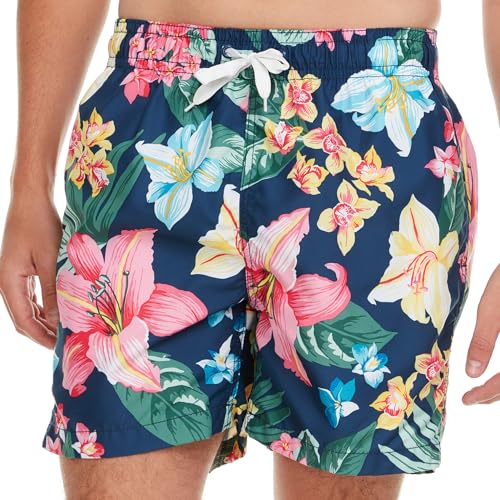 Image of Kanu Surf Men's Big Viper Extended Size Stripe Swim Trunk