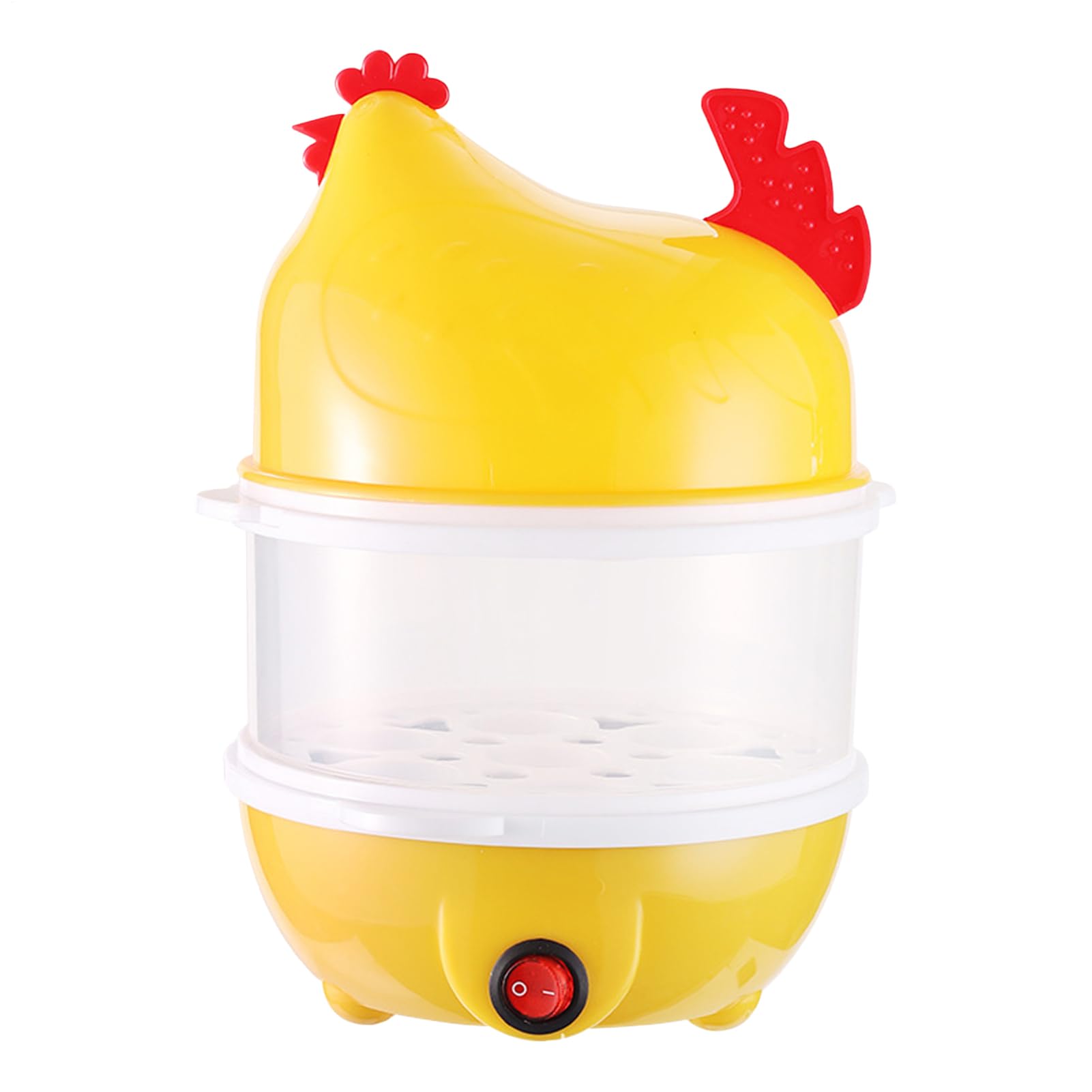 Electric Egg Cooker – Chicken Shape Hard Boiled Egg Maker, Double-Layer and Poacher Machine, Multi-Function Kitchen Gadget for Steamed Vegetables, Dumplings, and Quick Breakfast Prep