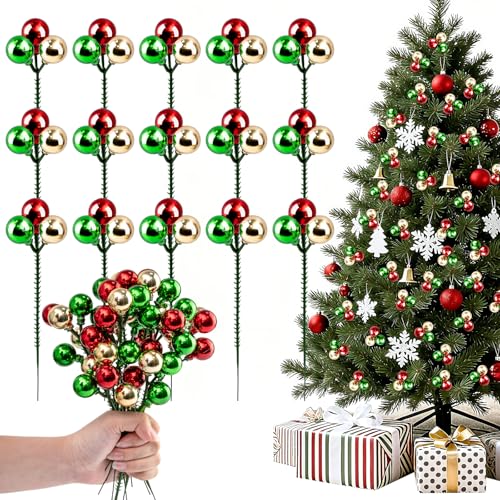 15 Stück Weihnachtsbaumstecker, 20 cm Lange, bruchsichere...