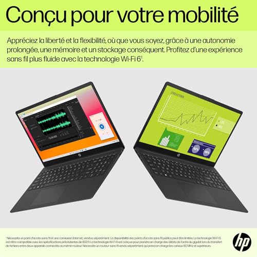 HP 15 fd0001sf Ordinateur Portable 15 6" FHD PC Portable Intel Celeron N100 RAM 4 Go UFS Intel UHD Graphic Windows 11 Laptop Clavier AZERTY - vue 10