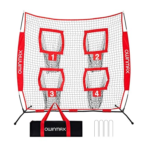 Owinmax 6x6 ft Football Trainer Throwing Net, Training Target Practice