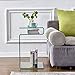 Glass Nightstand,Side Table,S-Shaped End Table for Living Room,Bedside Table for Bedroom (Clear)