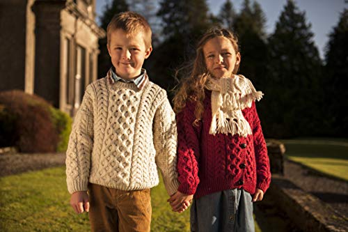 Carraig Donn Irish Kids Cardigan Sweater 100% Merino Wool Cable Knit for Toddler4