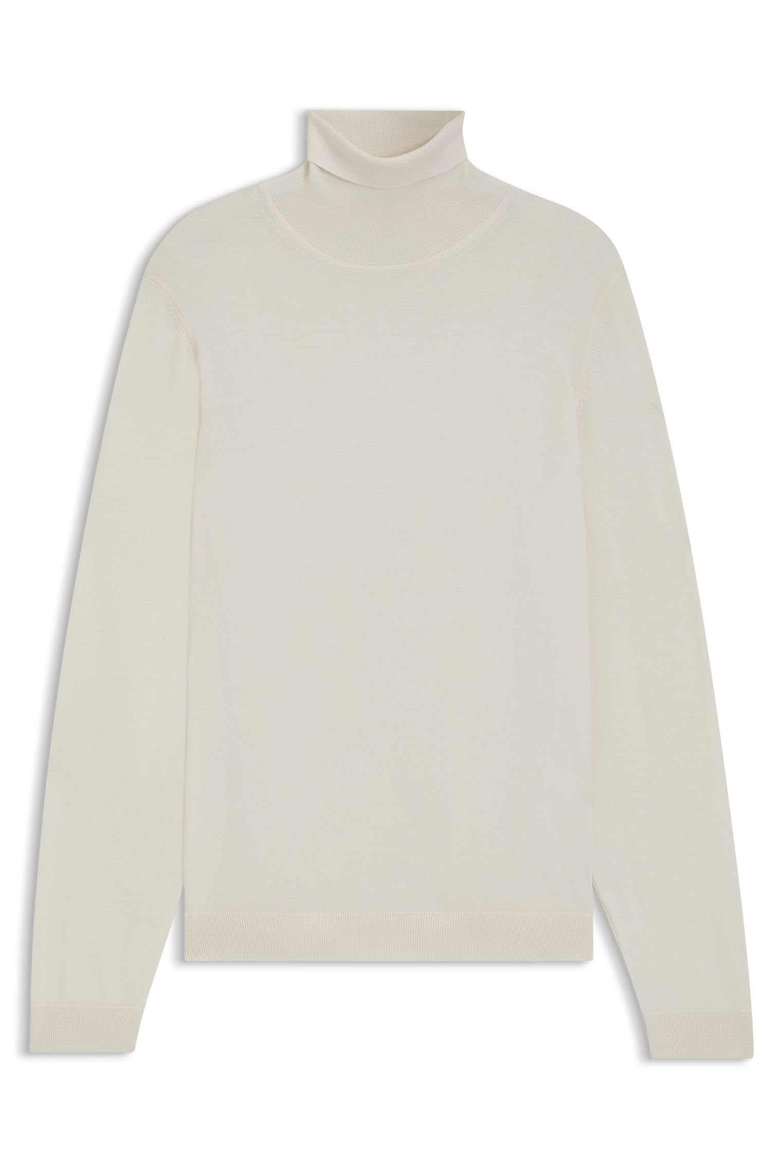 BOSS Herren Musso-P Slim-Fit Rollkragenpullover aus extrafeiner Merinowolle