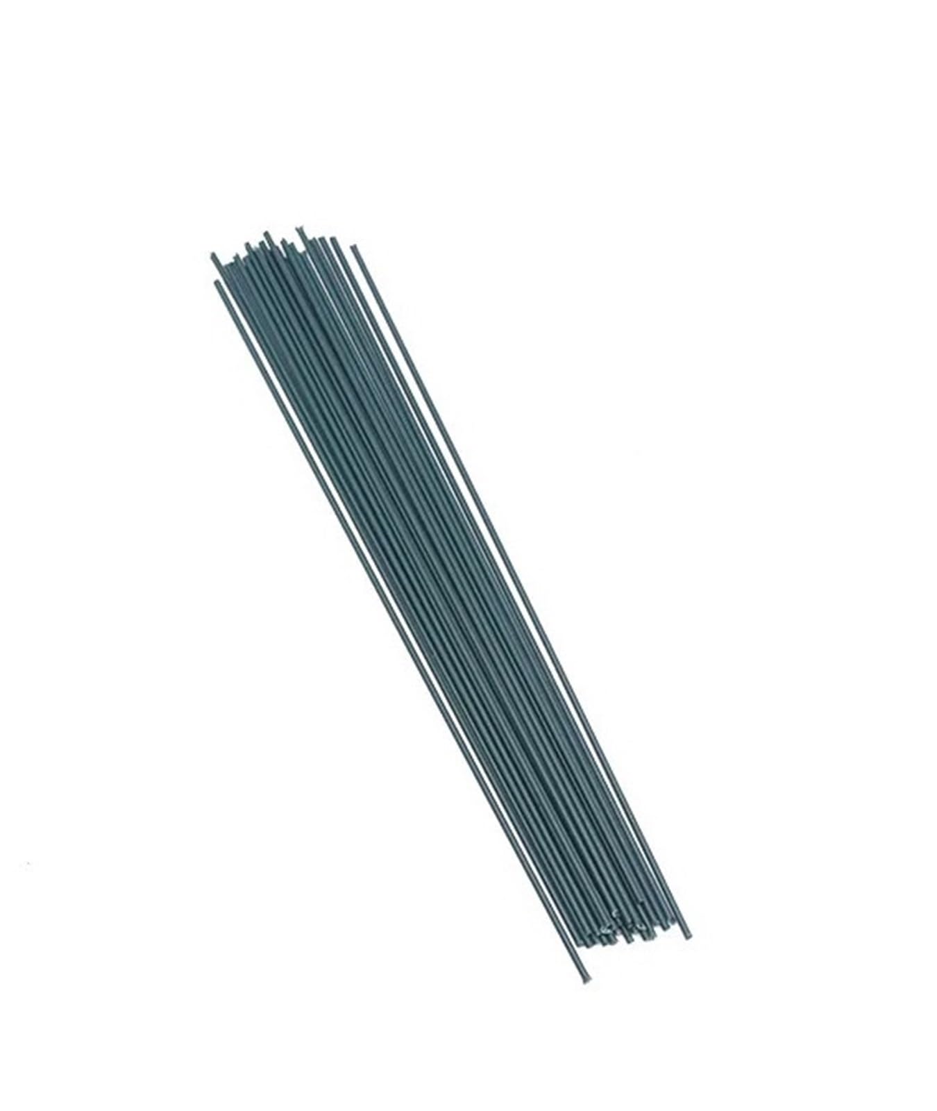 HUWOYG 100Pcs Floral Wire Stems Artificial Green Flower Stem DIY Material Accessoies Wedding Home Decor For DIY(40cm)