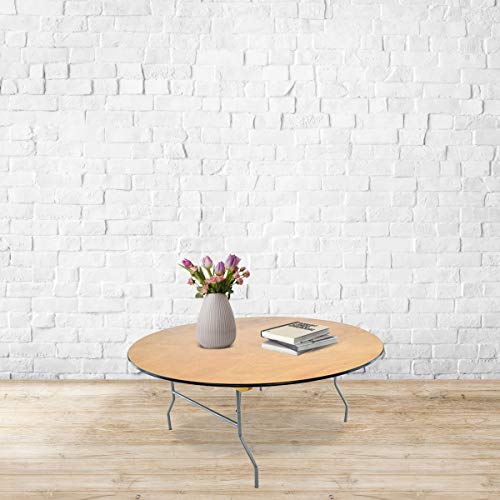 Eventstable Titan Series Wood Folding Table - 60'' Round - 10 Pack #TOP6