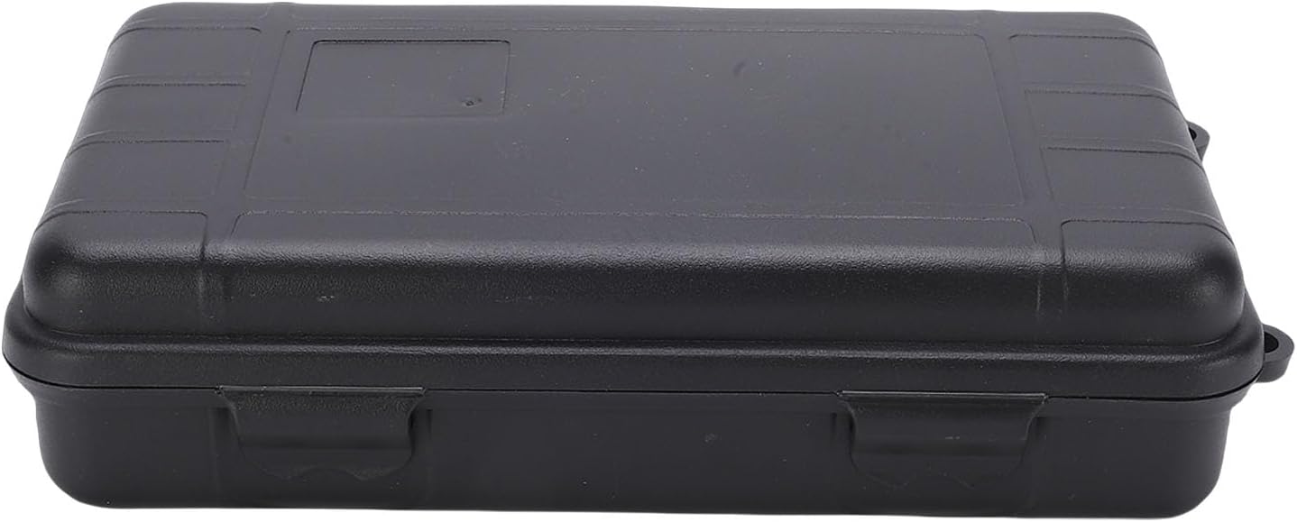 HURRISE Outdoor Survival Sealed Box, ABS Plastic Hard Case with Anti Static Foam and Silicone Seal for Camping Fishing Gear Storage, 225x125x55mm