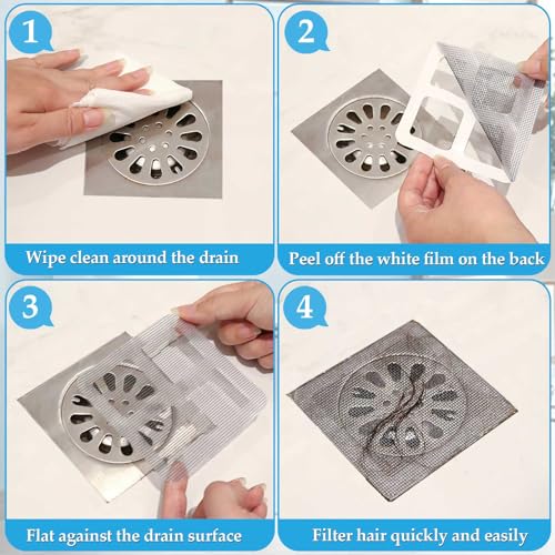 100 piezas filtro desechable para desagüe de ducha miniatura 6