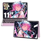 11 Zoll 2-in-1-Touchscreen Rosegold Laptop Tablet, 16GB DDR4 RAM, 1 TB SSD, N100 Processor bis zu 3,4GHz, FHD (1920x1200) IPS Display, Backlit-Tastatur, Webcam, USB-C Notebook PC für Studium Reisen