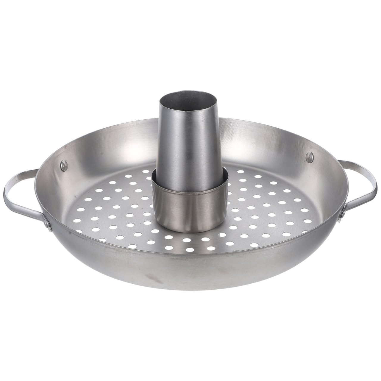 Soporte para Pollos de Acero Inoxidable Desmontable para Parrilla y Asador Exterior