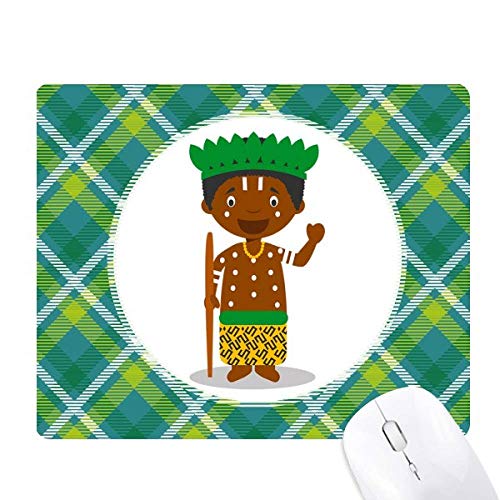 Tapis de souris noir sauvage Congo cartoon grille pixel verte pour réseaux geek