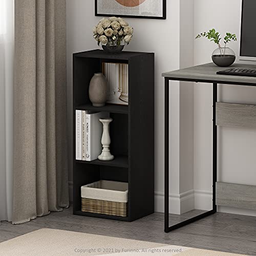 image for Furinno LUDER Book Shelf, 3-Cube Bookshelf, Bookcase, 9.3