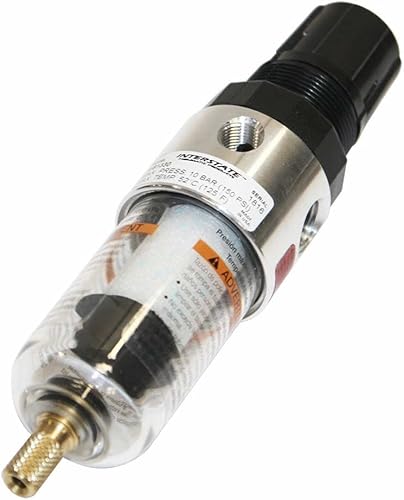 Miniatura 2 de Interstate Pneumatics WB1330 14 pulgadas Mini Poly Bowl FiltroRegulador con Calibre Hecho en Estados Unidos