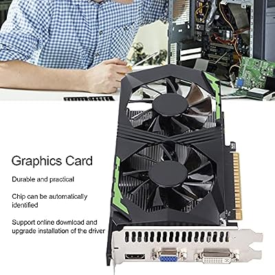 Cuifati 128bit 4GB DDR5 Graphics Card, Automatic Recognition Video Memory Card, Low Noise and Quiet Work, Strong and, with Long Service Life