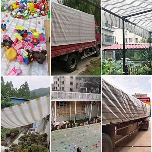 Heavy Duty Waterproof Tarpaulin 16x23m - 180g/㎡ PE Tarp Cover for Furniture Caravan Camping Groundsheet Double-Sided Canvas Multipurpose Outdoor Use
