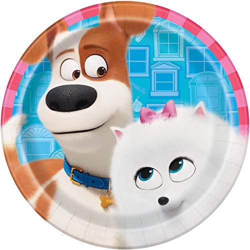 Unique Round Paper Dinner Plates - 9" | Secret Life Of Pets 2 | 8 Pcs #TOP26