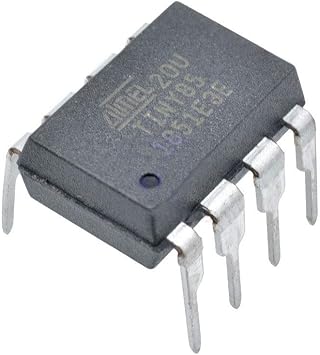 Taidacent ATTINY85-20PU Microcontroller Chip 85-20PU Inline DIP 8 Pin Speed 20MHz 8KB Flash 8-bit Microcontroller IC Chip Original New