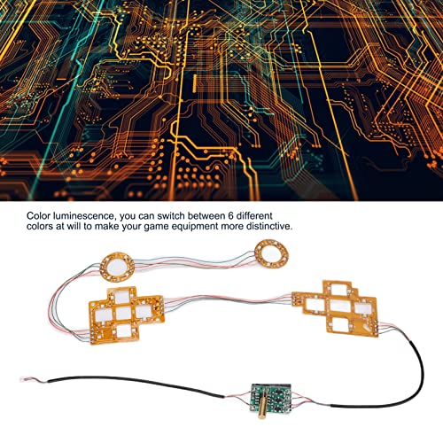 Wisoqu Acessório de controle de jogo, placa de luz LED de substituição, fácil de instalar, solda sim