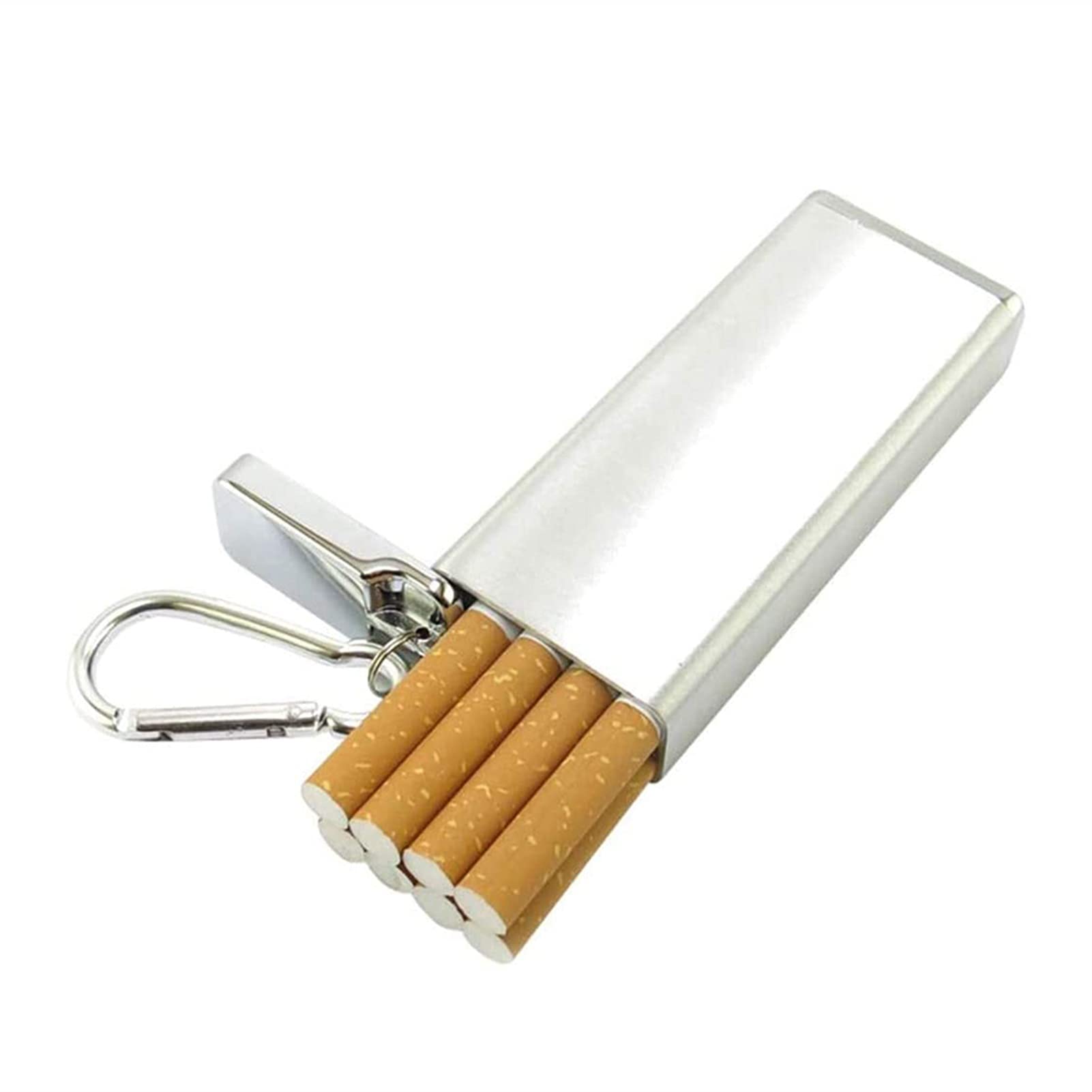 ZXNRTU Cigarette Case Mini Small Metal Cigarette Holder for Men and Women,  Unique Design Portable Cigarette Case Pocket Box for 8 Cigarettes (Color :  Silver) : Amazon.com.au: Clothing, Shoes & Accessories