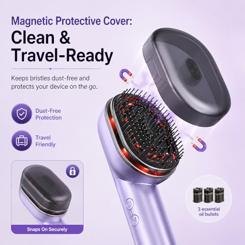 Image of Premium Electric Head Scalp Massager Comb | 3-in-1 Hair Scalp Massager with Oil Applicator | Ideal for Hair Growth, Dandruff Control & Hair Fall Reduction | Boosts Oil /Serum Absorption & Stress Relief | Portable, Lightweight, Easy-to-Use Shiatsu Massager for Men & Women (Multi)