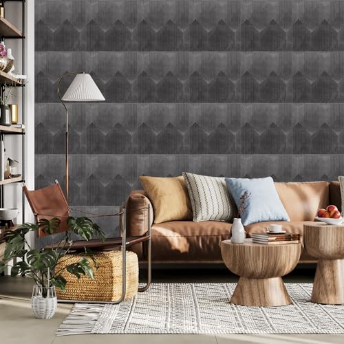 Image of Kayra Decor 3D PVC Wall Panel Artisian Design Nexa Gray Color 19.7 inch x 19.7 inch (Pack of 40) - Covers 107.80 Sq. Ft.