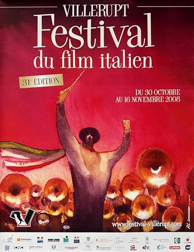 Poster Festival Film Italien Villerupt 2008 pour décoration murale de salon rétro