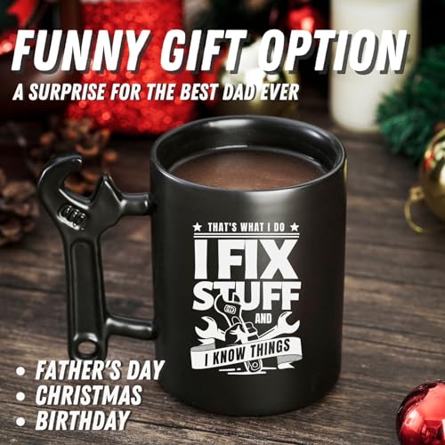 Taza de cerámica con asa llave 400 ml para papá miniatura 3