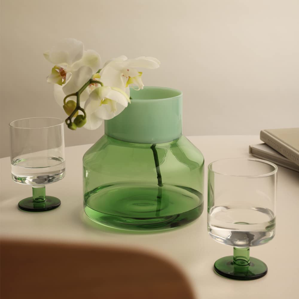 Design Letters Juego de 2 copas de vino | Copas de vino diseñadas en Dinamarca | Vasos para beber lavavajillas y microondas | Vidrio de borosilicato perfecto para bebidas, agua, vino, batidos | 300 ml