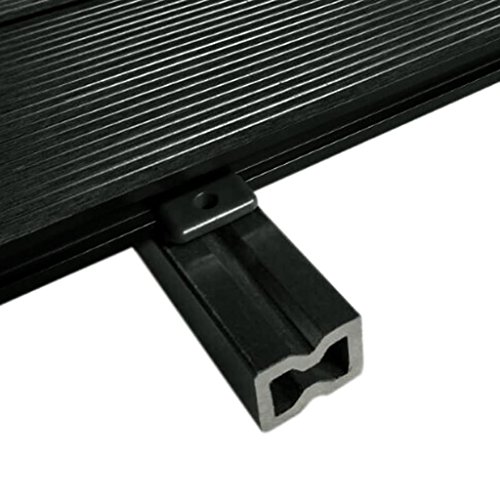 Festnight WPC Hohlkammer Terrassendielen Komplettset,Terrassendielen Kunststoff mit Zubehör 40 m² 4 m Teak,Wpc Zaun,Terrassen Unterkonstruktion,für Terrassen, Balkone oder Bereiche neben Pool – Bild 3