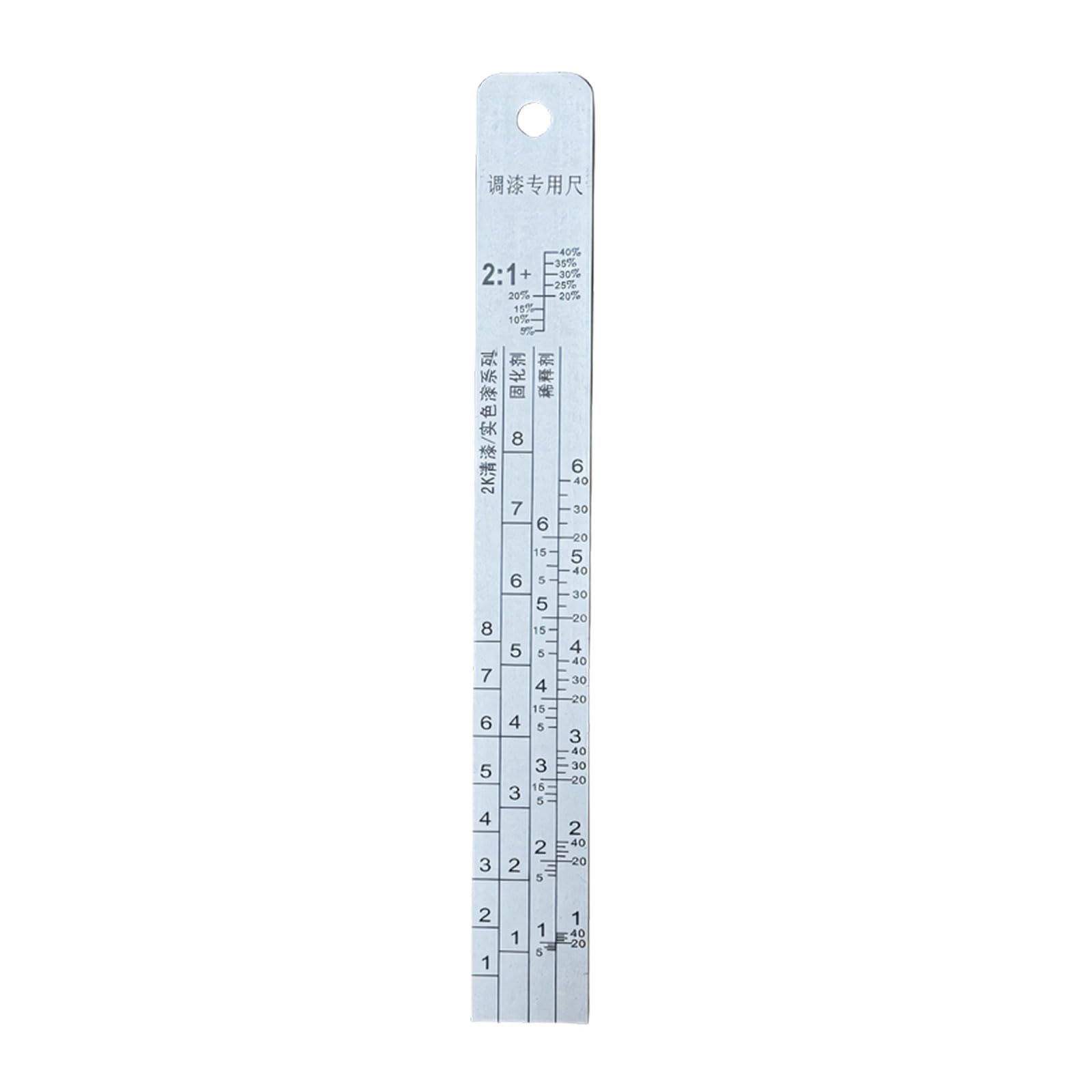 Yanzunlrn Small Features Paint Stirler And 2:1 4:1 Ratio Measuring Scale. Perfect For Vehicle Clear Coat Blending Measuring Stick