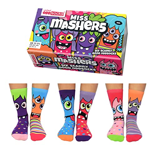 United Oddsocks Miss Mashers, Socken für Mädchen, Mehrfarbig, Gr.-...