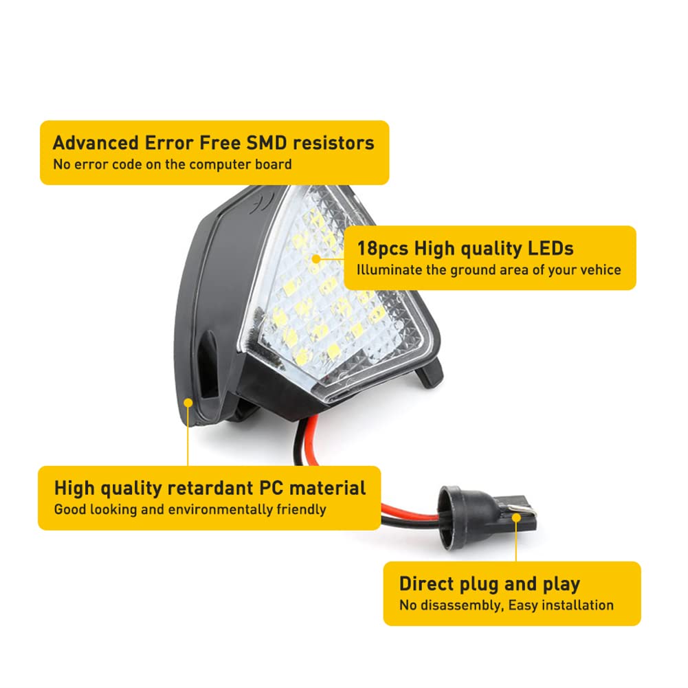 Kit di 2 Luci pozzanghera per Audi, proiettore con luce a led di alta