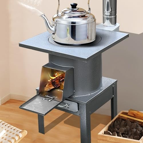 Stufa a Legna for Uso Domestico, Termocucina a Legna da Campeggio con Tubo di Fumo da 1m for Picnic, Pesca, Cucina