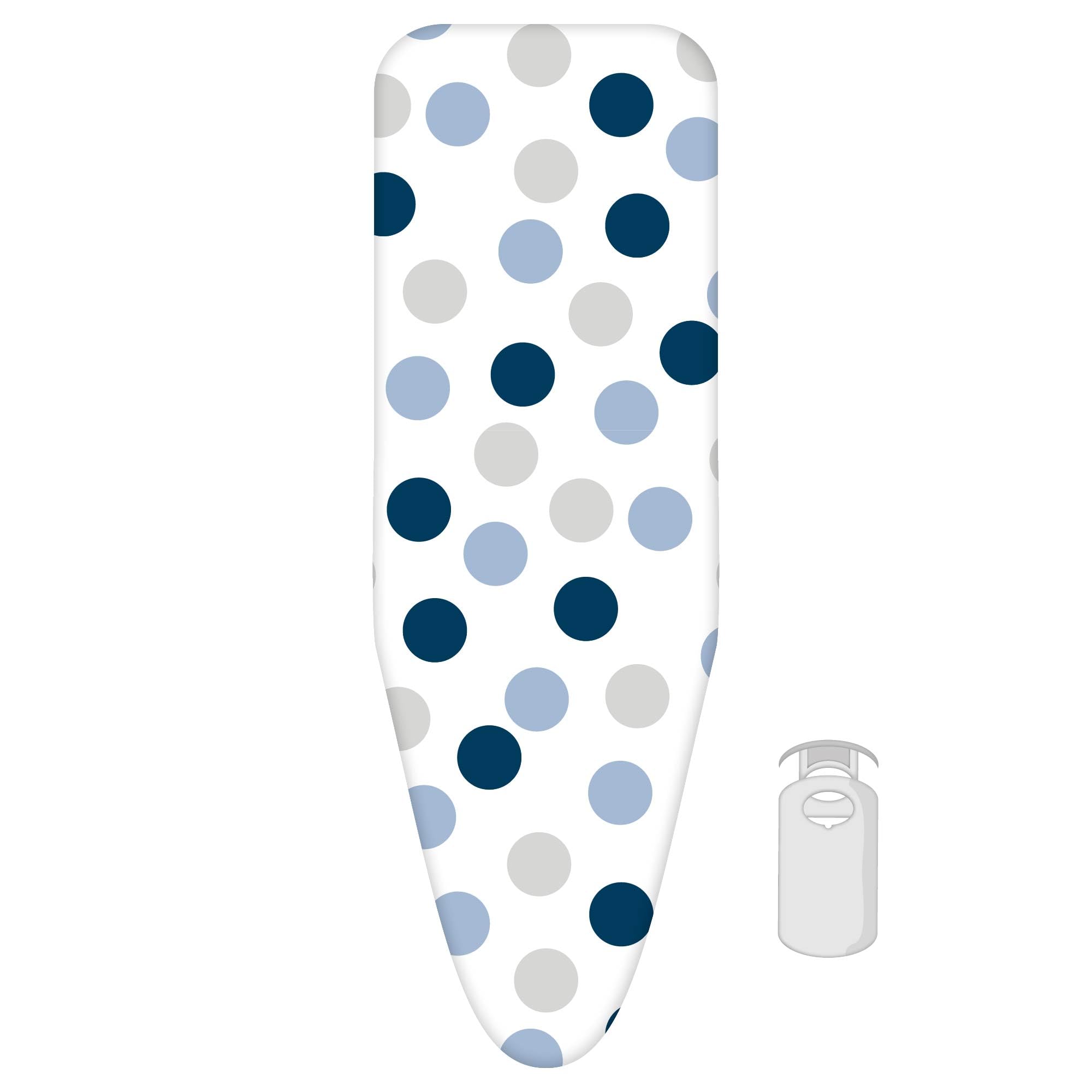 Funda para Tabla de Planchar clásica Laundryspecialist - 2 Capas y con Espuma de 3 mm - Talla S/M para Ancho de 25 a 32 cm y Largo de 105 a 112 cm - Universal