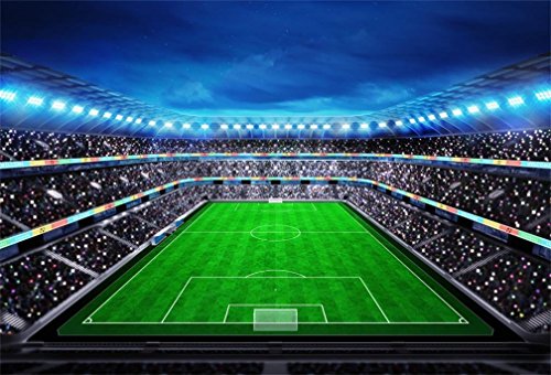 AOFOTO 7x5ft Night Illuminated Football Arena Stadium