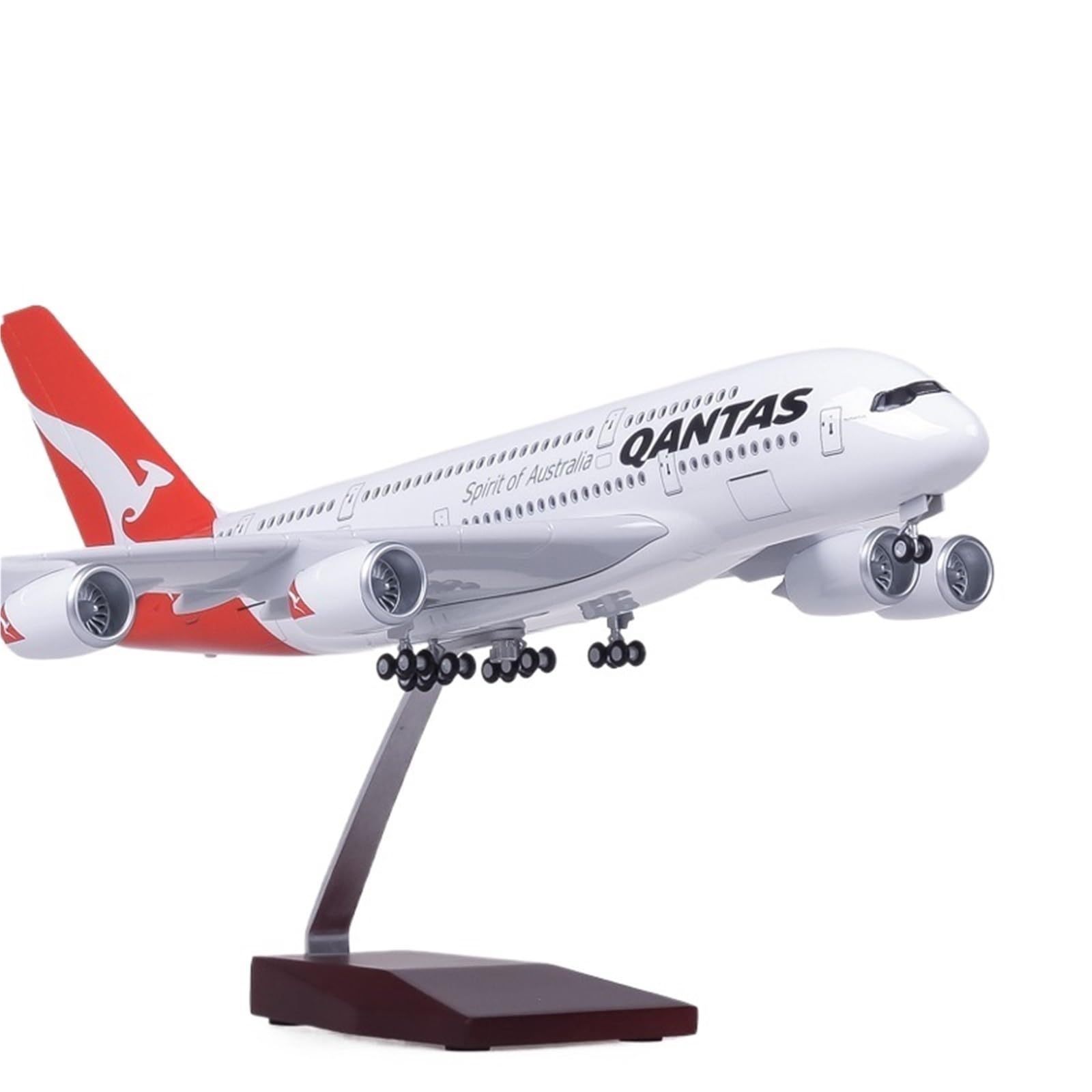 Repliki modeli samolotów 1/200 Diecast Model kolekcjonerski samolot 36 cm dla Australii dla Airbusa A380 replika samolotu pasażerskiego miniaturowy model samolotu (ze światłem)