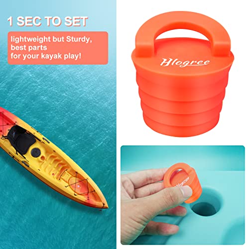 6 Pieces Kayak Scupper Plugs Kit Silicone Scupper Plugs Drain Holes Stopper Bung With Handle For Sit On Top,Kayak Plug #TOP6