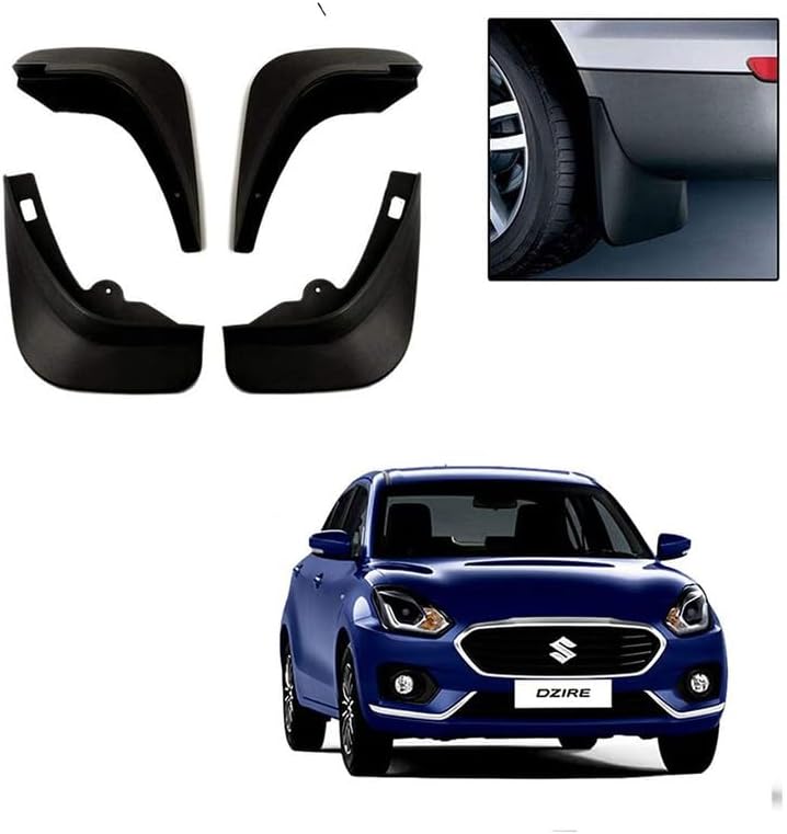 Trendwala (O.E.M Fitting Cup Type) Mud Flap/Splash Guard Compatible with Dzire T3 2012 Too 2015