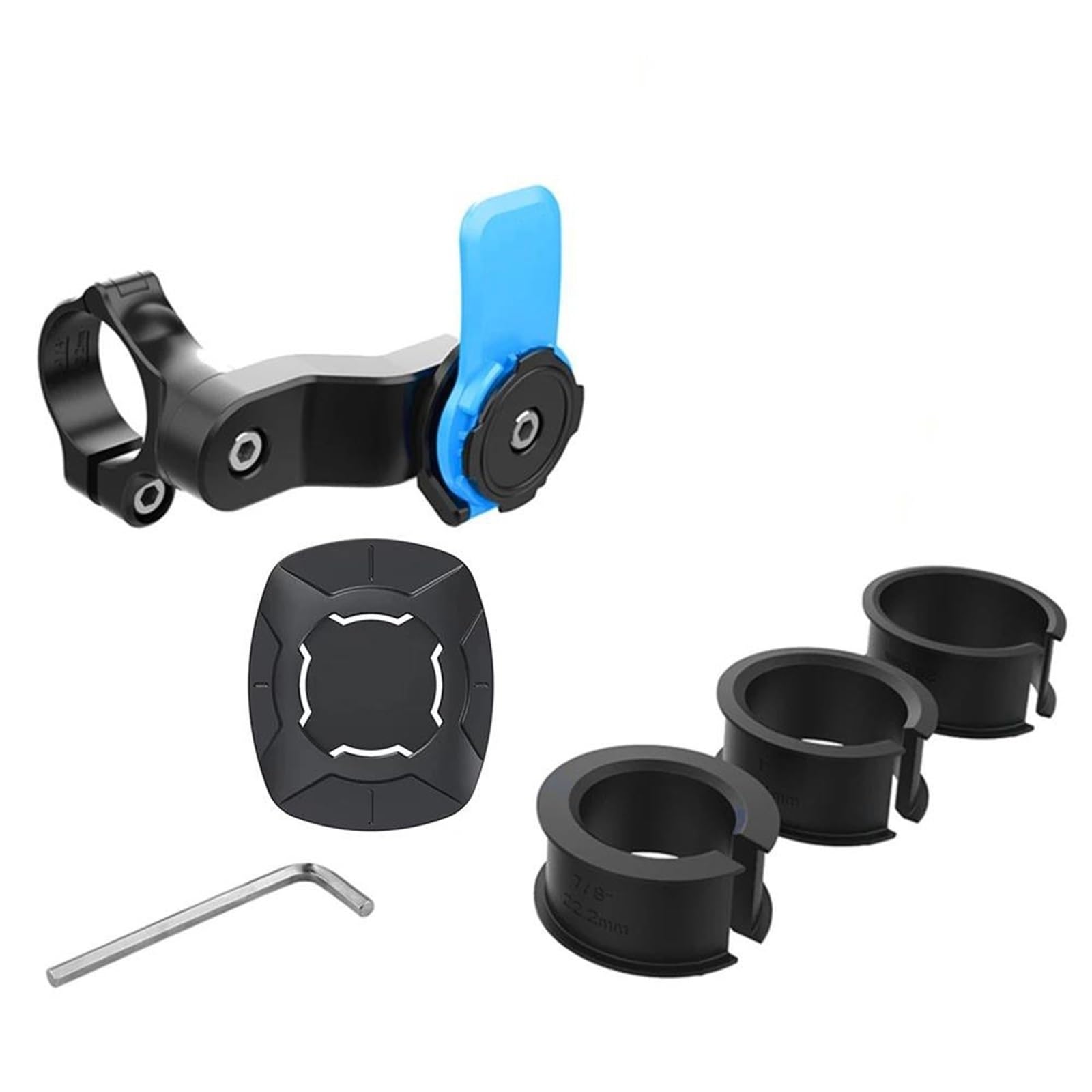 Supporto Per Navigazione Motociclistica Per Telefono | Supporto per moto - Morsetto per telefono cellulare per manubrio per telefono per moto(Red Holder Max A)