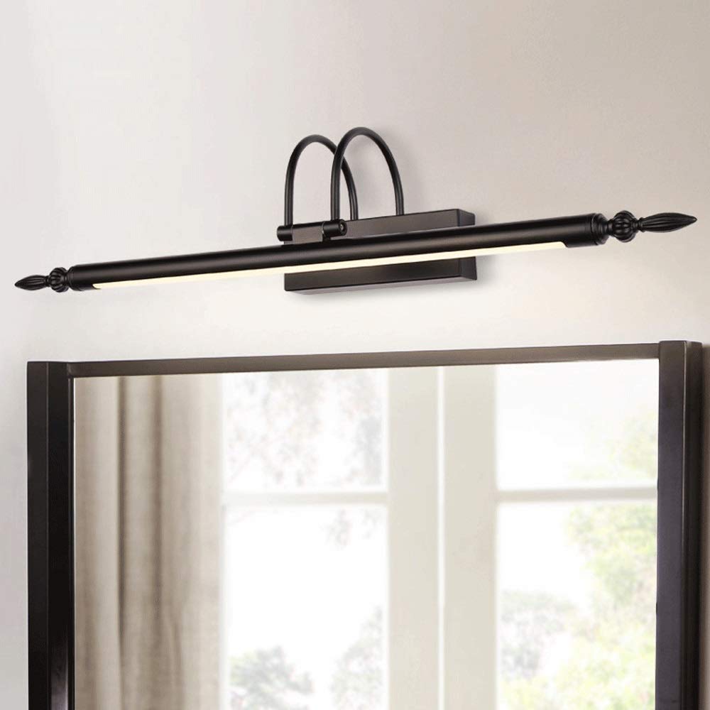 Luz para espejo baño, luz frontal espejo LED 9w, lámparas espejo giratorias 180 grados, luces para gabinete con espejo, lámpara maquillaje, montaje en superficie, blanco cálido 3000k