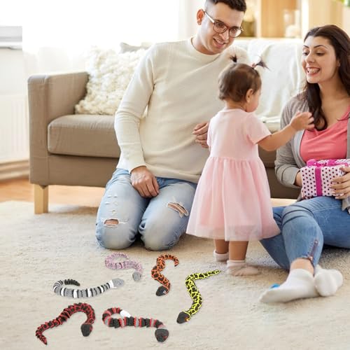 TXB3DOK 3D Printed Snake Toys 6 Pack, Articulated Multicolor Fidget Snakes for Kids, Flexible Desk Pet, Sensory Toy, Collectible Animal Figures, Birthday Gift, 3D Print Toys for Boys Girls - image 7