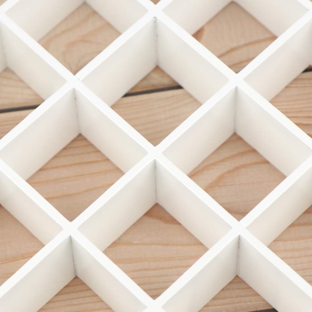 1:12 Scale Dollhouse Miniature White Wooden 16 Grid Storage Rack Shelf Exquisite Doll House Furniture Decor Organizer for Mini Figurines Cosmetics Sundries DIY Scene Layout